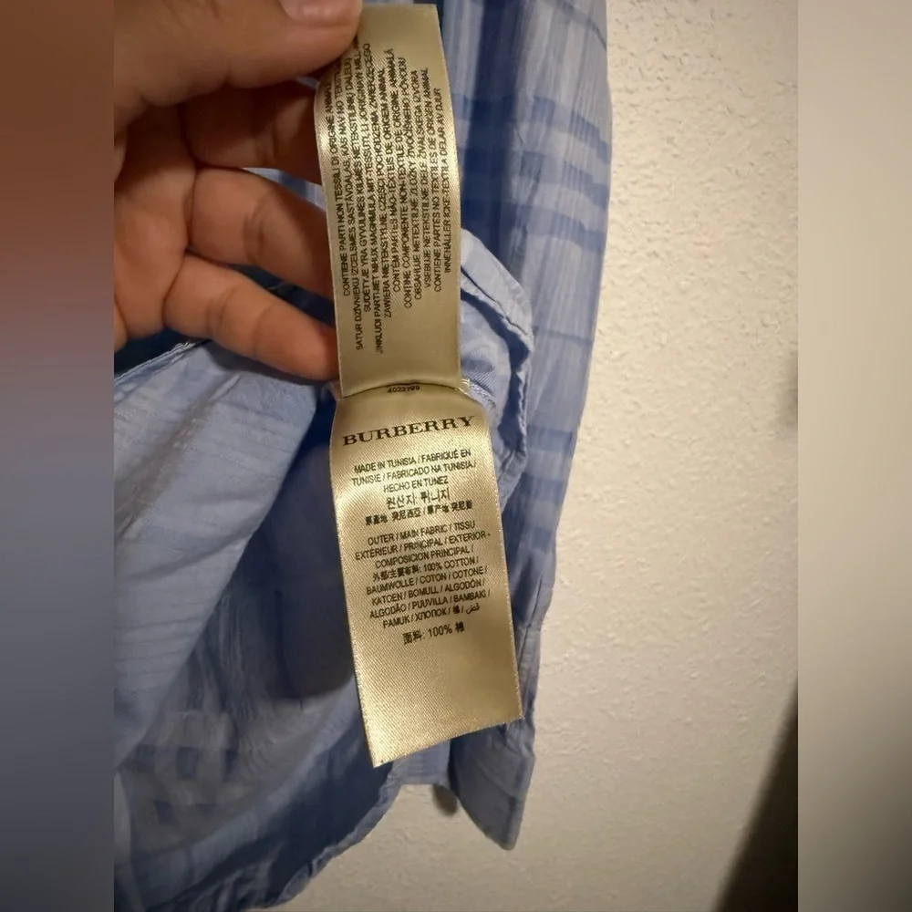 Burberry Abstract Check Long Sleeve Button Down